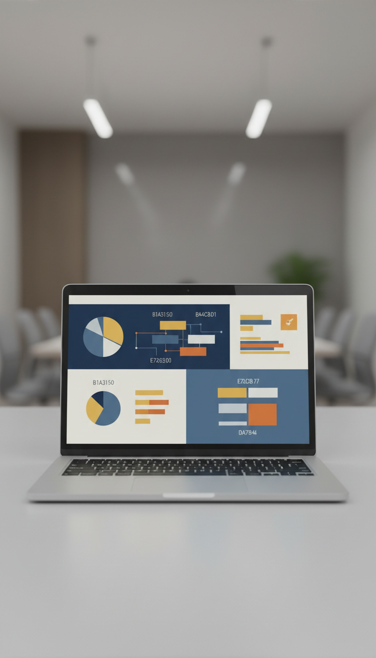 Business Consulting Dashboard for Laptop